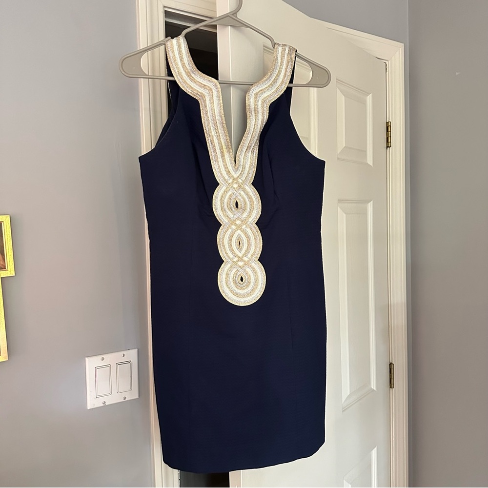 Lilly Pulitzer Valli Embroidered Soutache Slip Dress